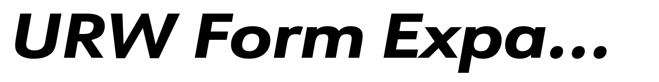 URW Form Expanded ExtraBold Italic